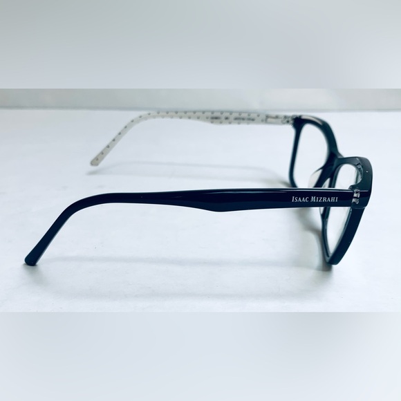Isaac Mizrahi IM 30031 Eyeglass Frames BK 52 16-135mm Black plastic white dots